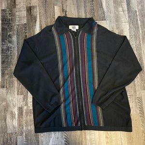 Vintage 90s Striped Zip Up